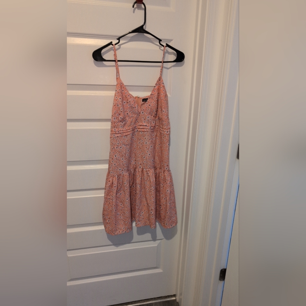 Boohoo Pink Floral Midi Dress